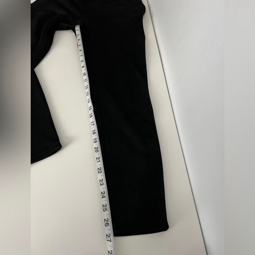 Soft‎ Surroundings Neutral Cozy Faux Suede Pull-On Minimalist Black Leggings S - Picture 7 of 10